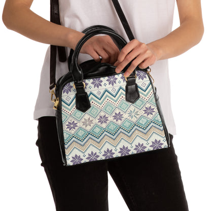 Nordic Chevron Shoulder Handbag