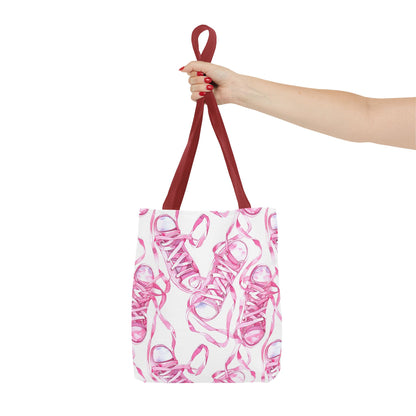 Cute Pink Sneakers Tote Bag for the Sports Lover