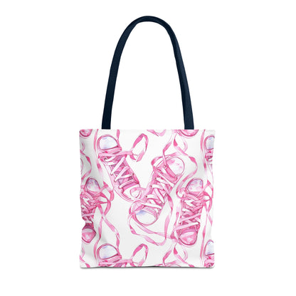 Cute Pink Sneakers Tote Bag for the Sports Lover