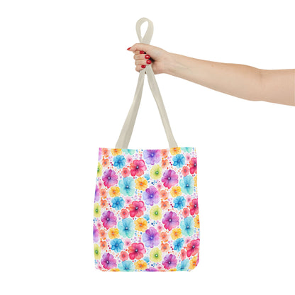Vibrant Floral Tote Bag, Perfect Gift for Mother's Day, Bright Summer Accessory