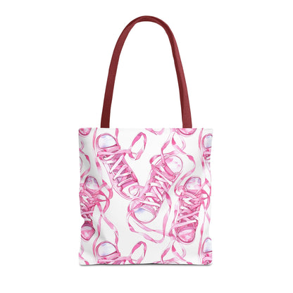 Cute Pink Sneakers Tote Bag for the Sports Lover