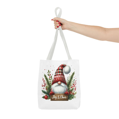 Christmas Gnome Tote Bag - Joy & Cheer Holiday Shopper