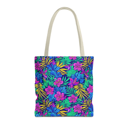 Tropical Floral Tote Bag, Beach Bag, Shopping Tote
