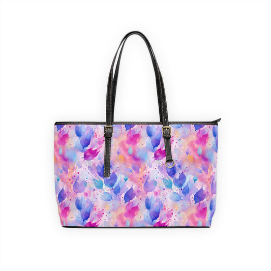 Pink & Purple Abstract Shoulder Bag