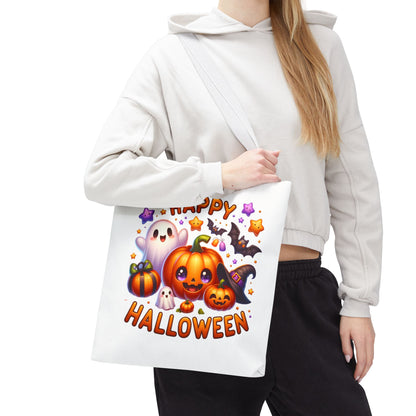 Cute Halloween Ghost Pumpkin Tote Bag