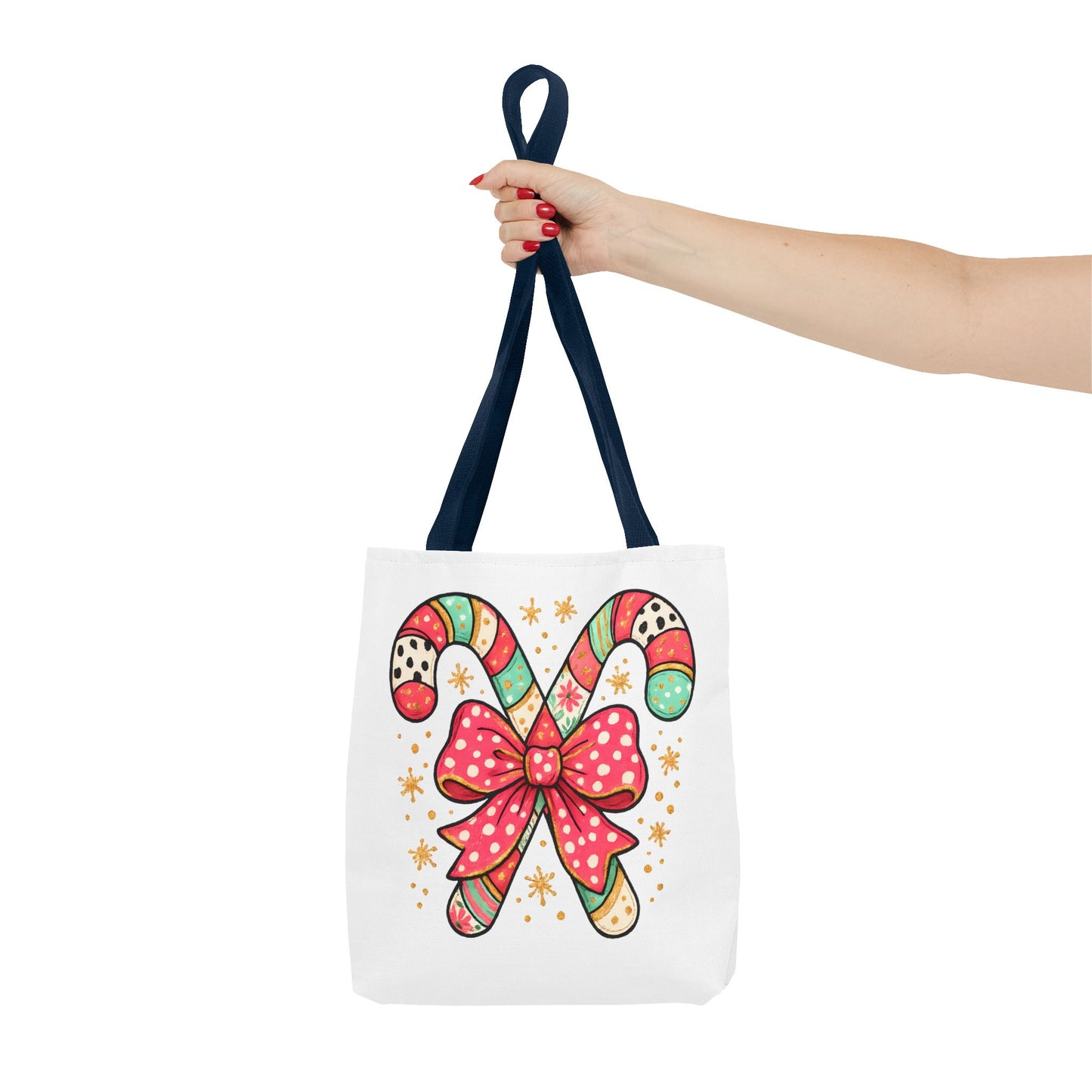 Candy Cane Holiday Tote Bag