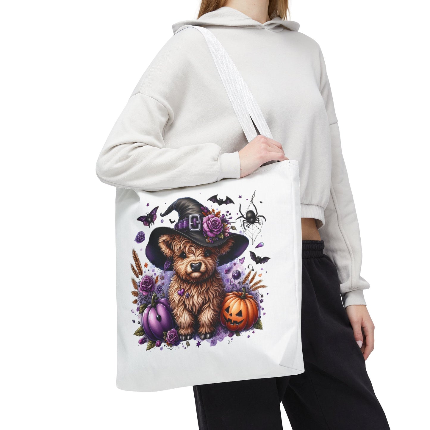 Halloween Cow Witch Tote Bag