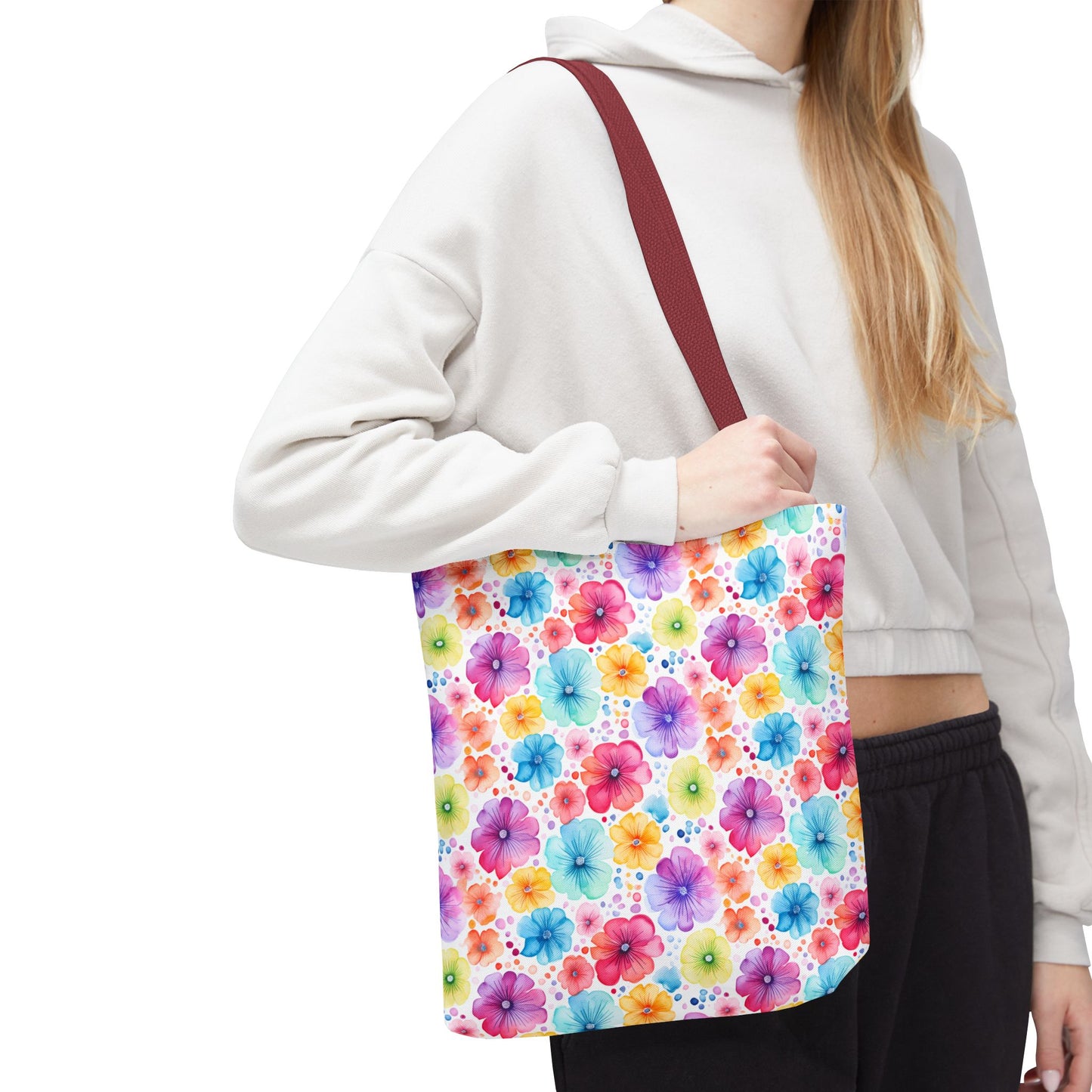 Vibrant Floral Tote Bag, Perfect Gift for Mother's Day, Bright Summer Accessory