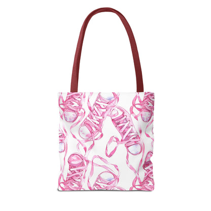 Cute Pink Sneakers Tote Bag for the Sports Lover
