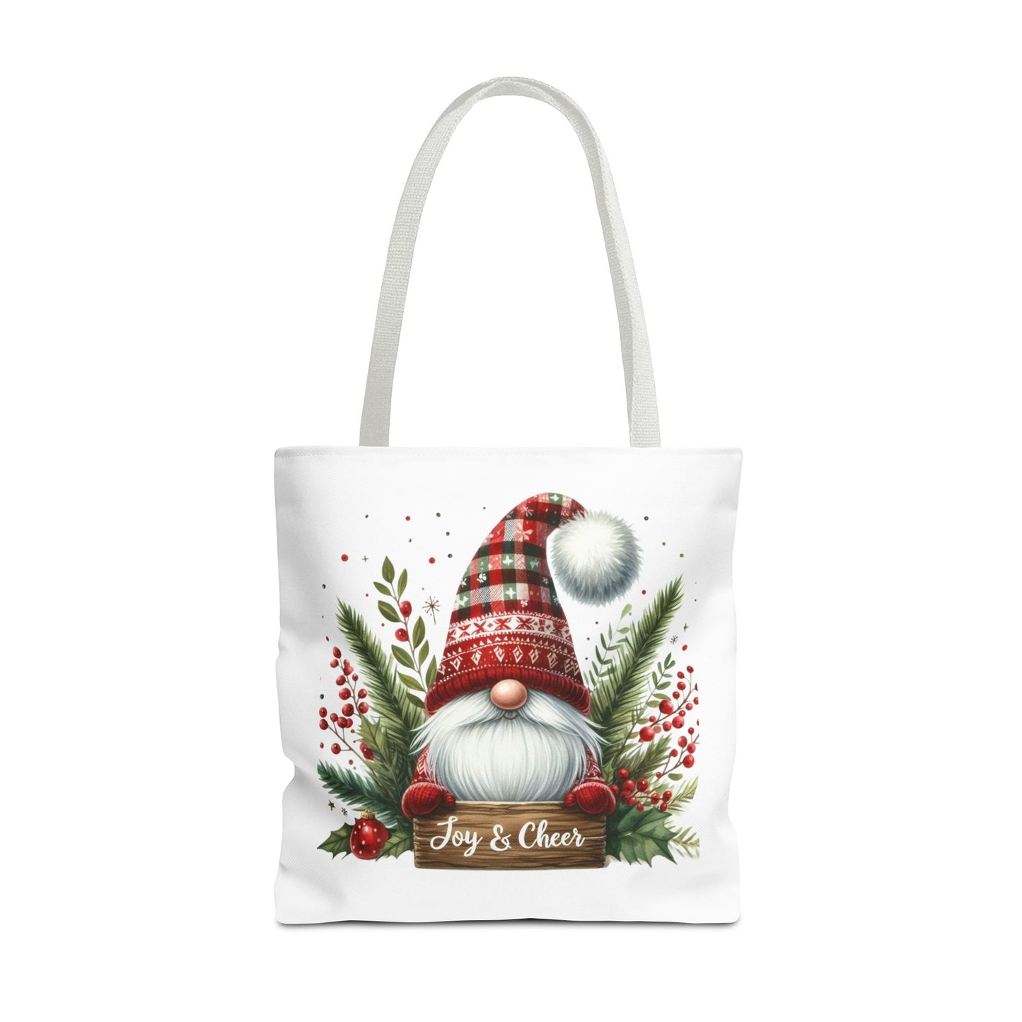 Christmas Gnome Tote Bag - Joy & Cheer Holiday Shopper