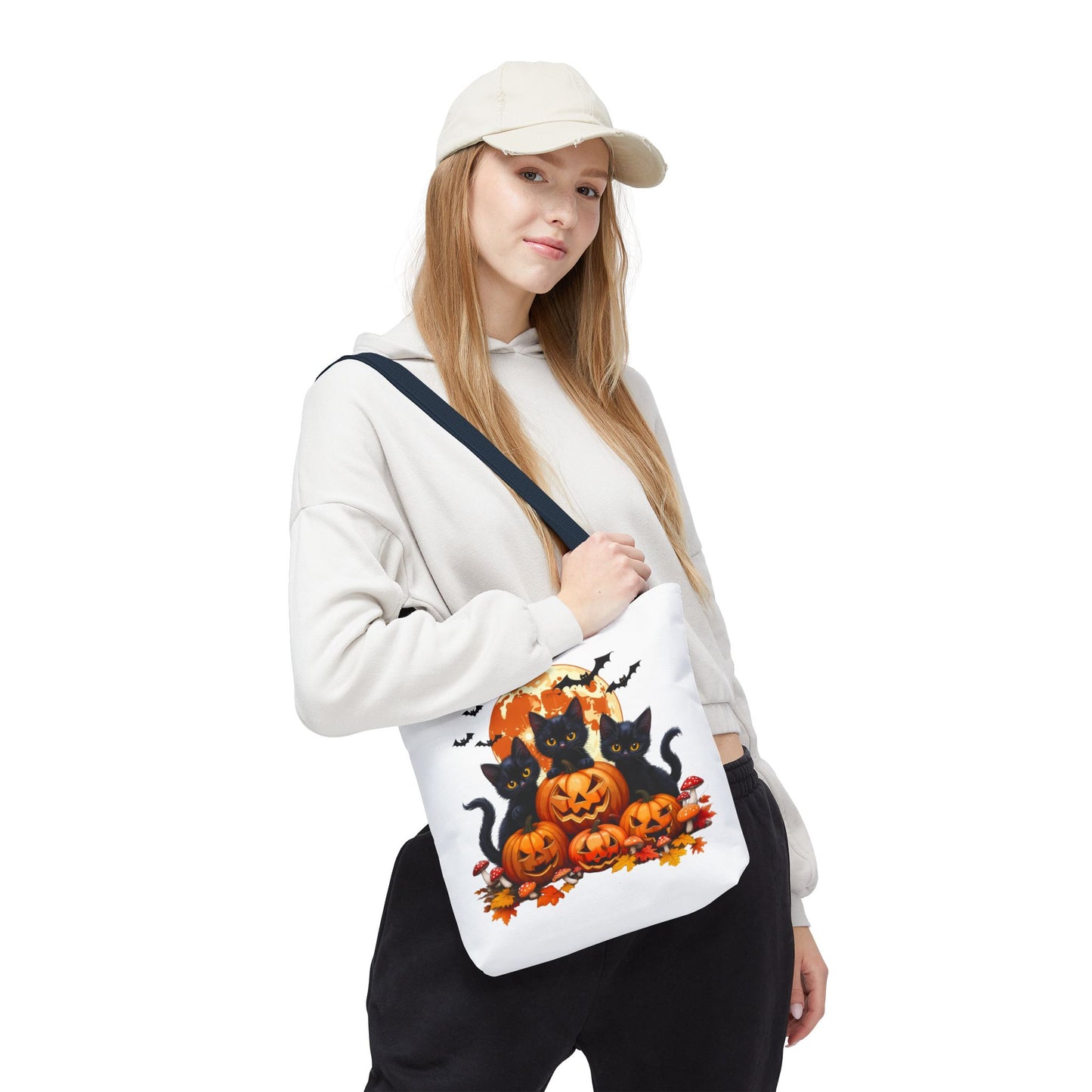 Halloween Cat Tote Bag, Trick or Treat Bag