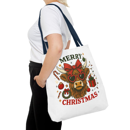 Christmas Cow Tote Bag