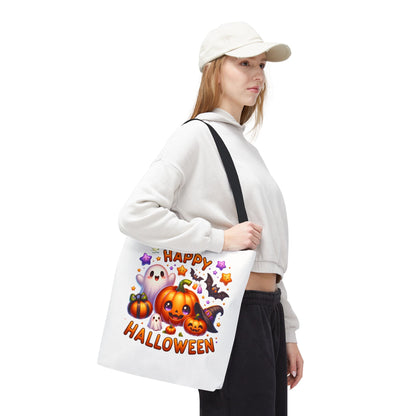 Cute Halloween Ghost Pumpkin Tote Bag