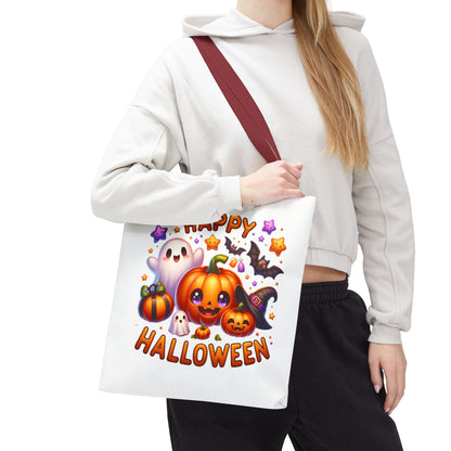 Cute Halloween Ghost Pumpkin Tote Bag
