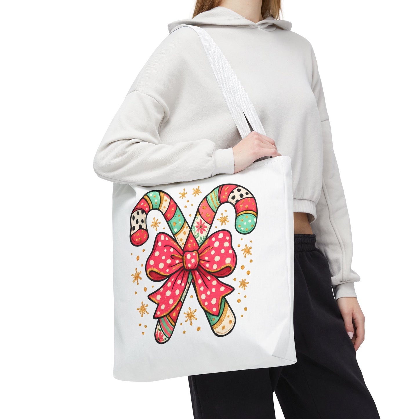 Candy Cane Holiday Tote Bag