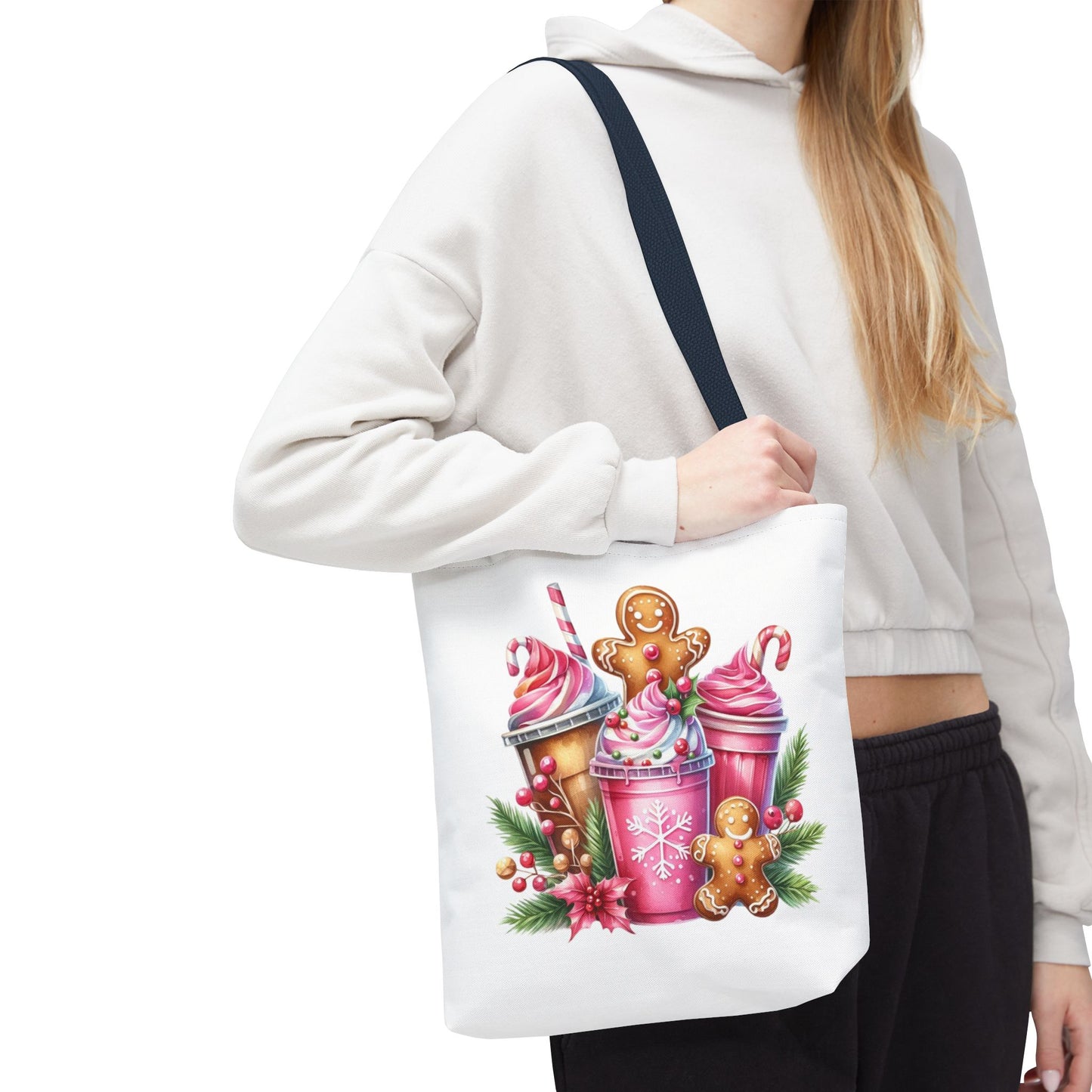 Gingerbread Holiday Tote Bag for Holiday Shopping