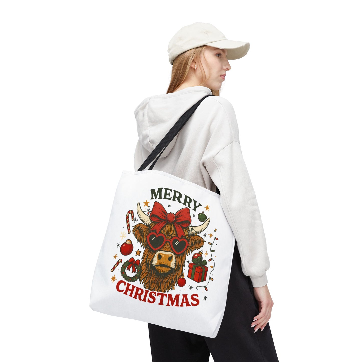 Christmas Cow Tote Bag