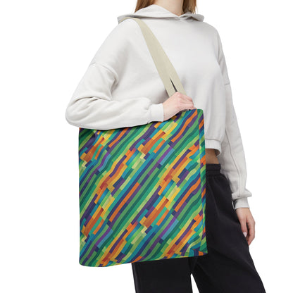 Vibrant Striped Tote Bag