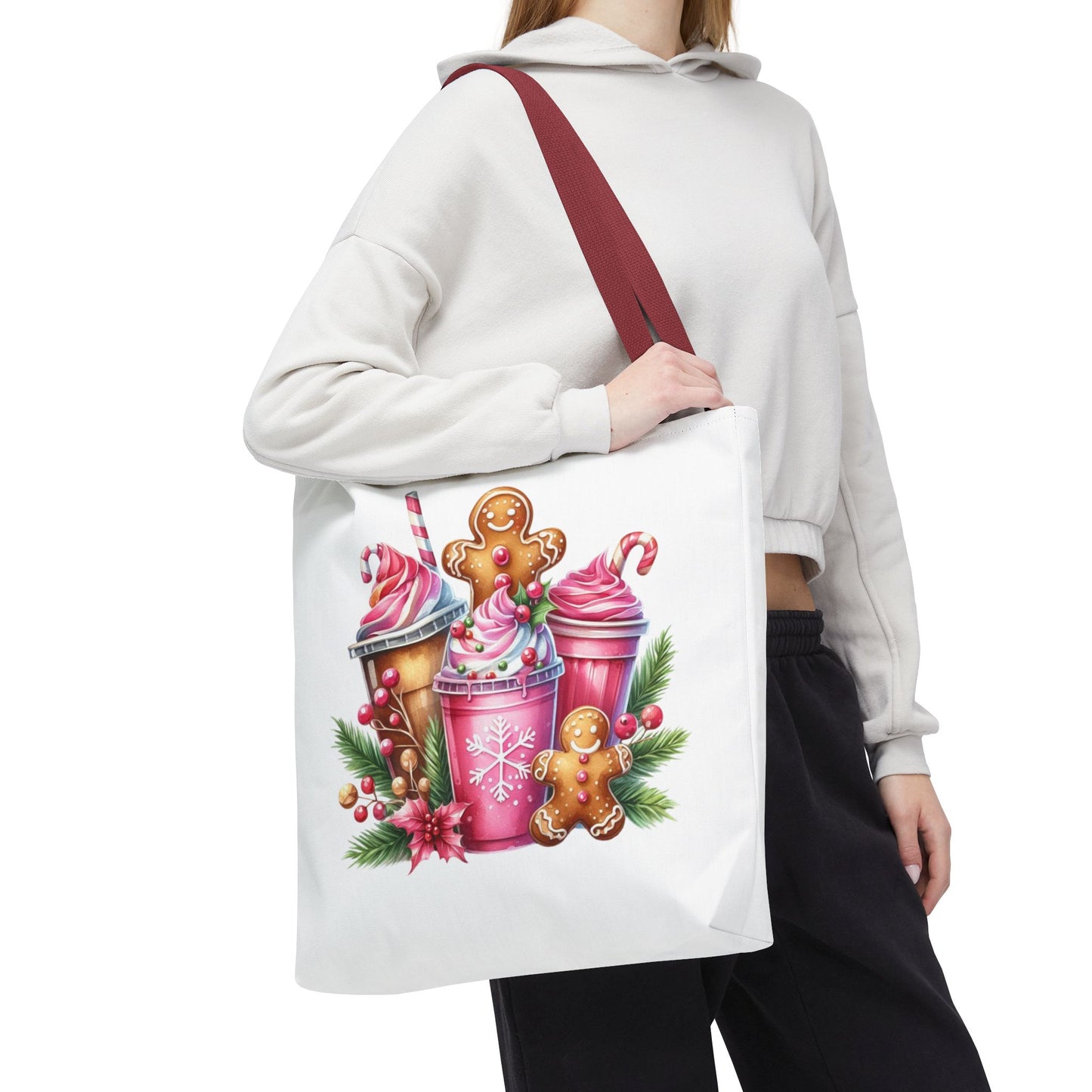 Gingerbread Holiday Tote Bag for Holiday Shopping