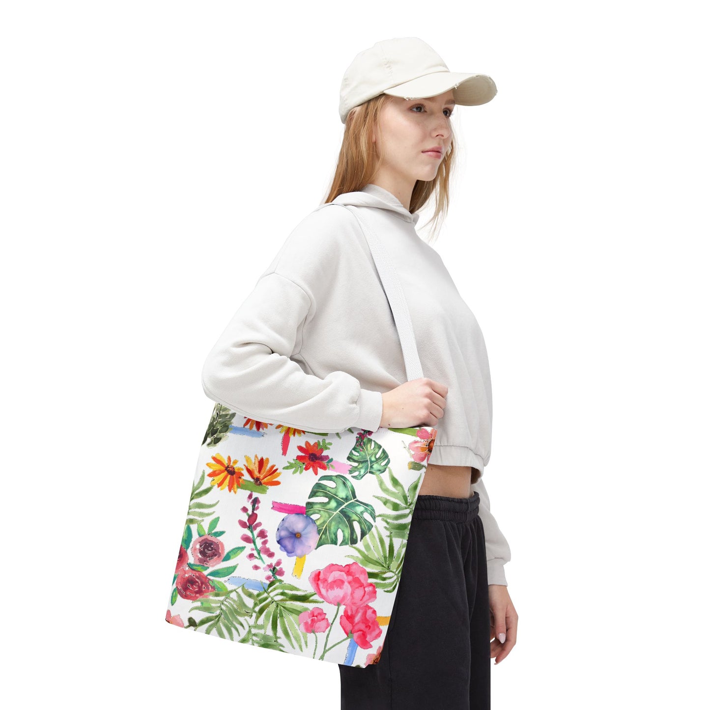 Floral Print Tote Bag