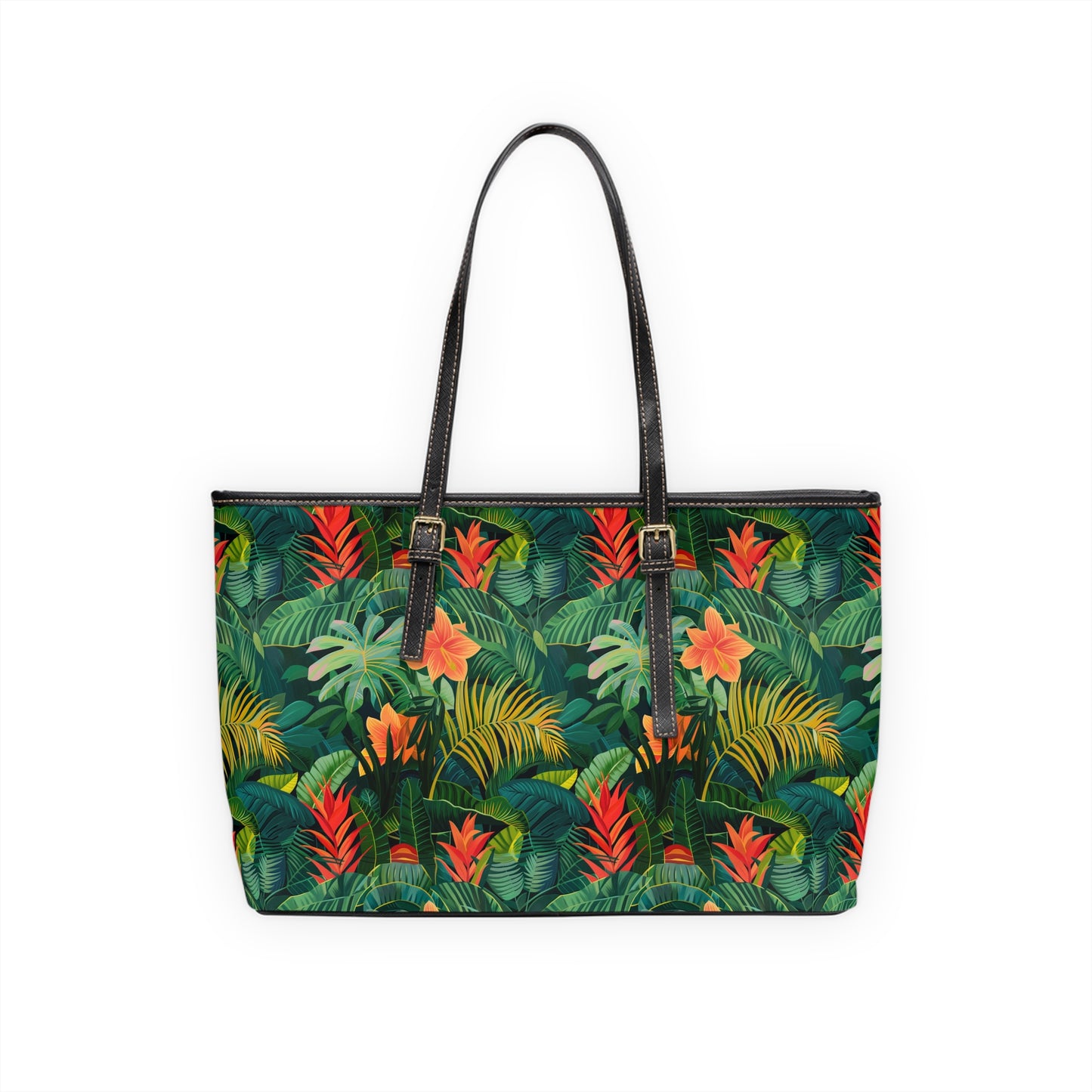 Vibrant Jungle Print Shoulder Bag