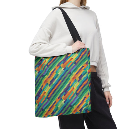 Vibrant Striped Tote Bag