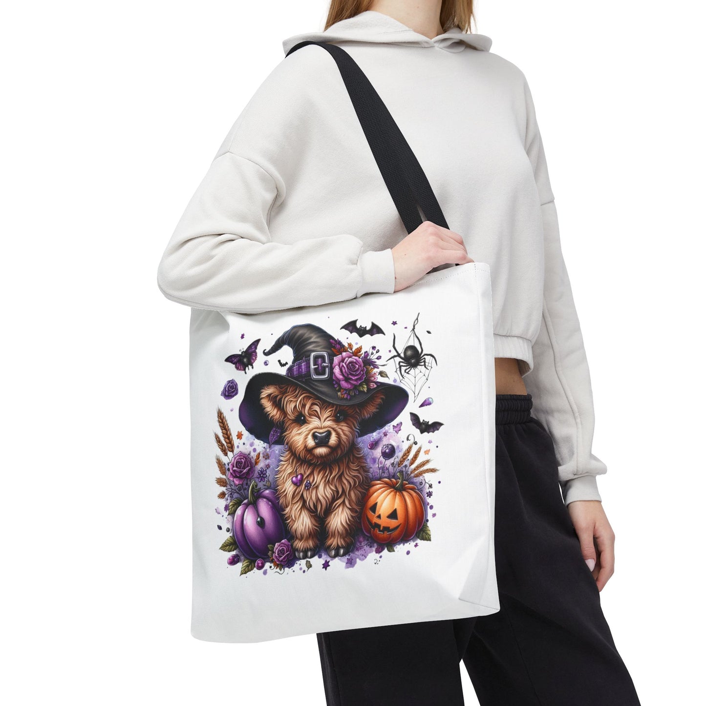 Halloween Cow Witch Tote Bag
