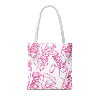 Cute Pink Sneakers Tote Bag for the Sports Lover