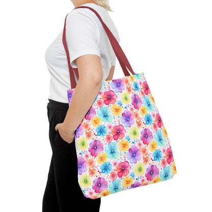 Vibrant Floral Tote Bag, Perfect Gift for Mother's Day, Bright Summer Accessory