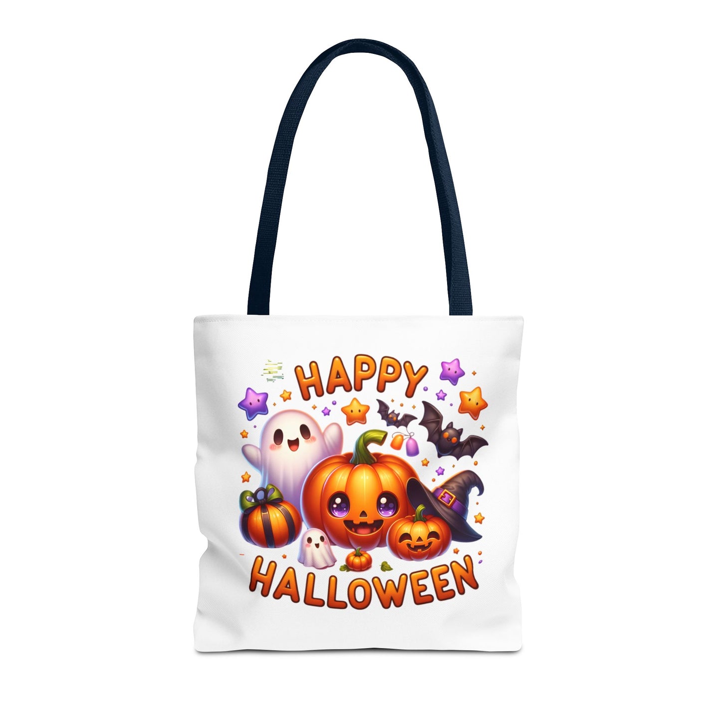 Cute Halloween Ghost Pumpkin Tote Bag