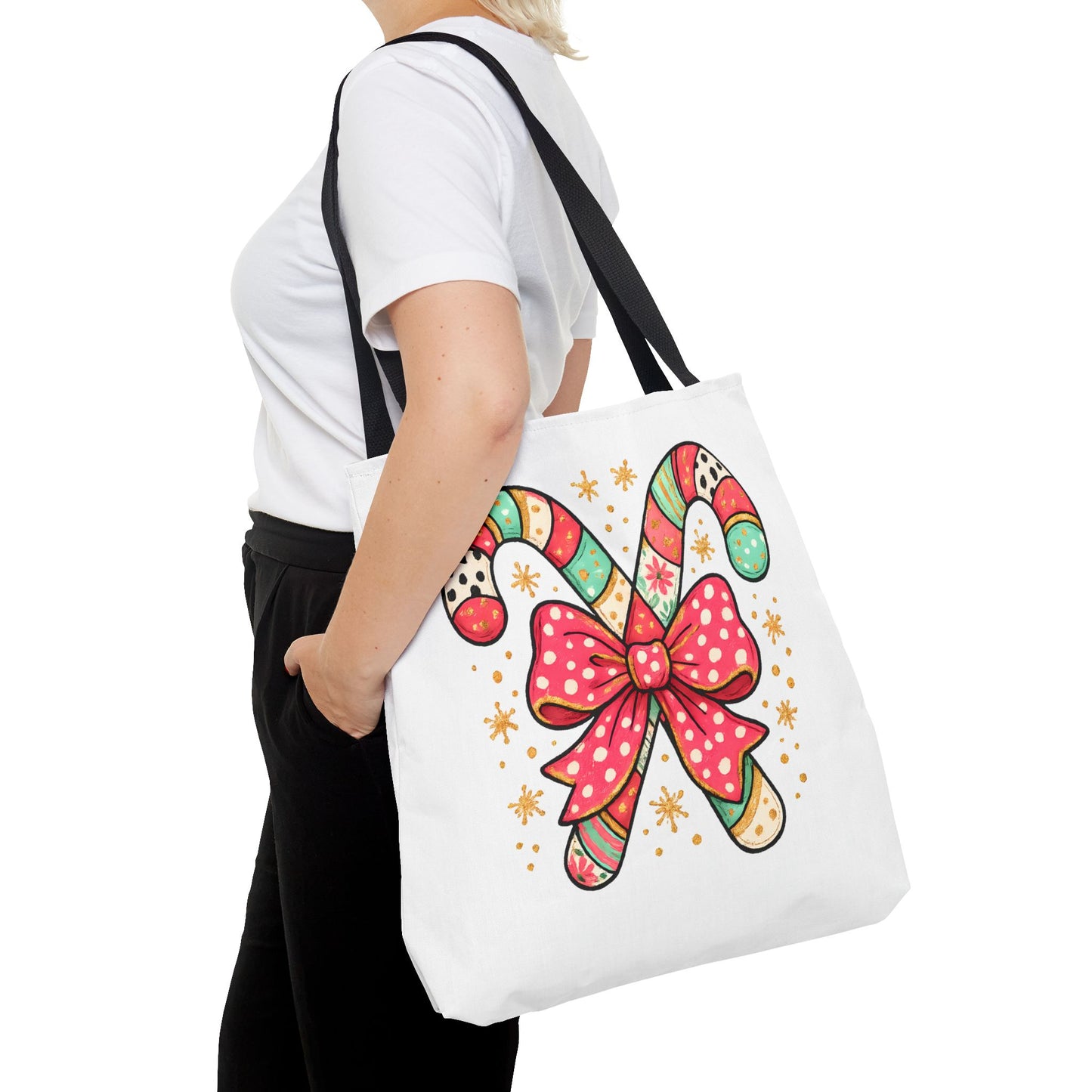 Candy Cane Holiday Tote Bag