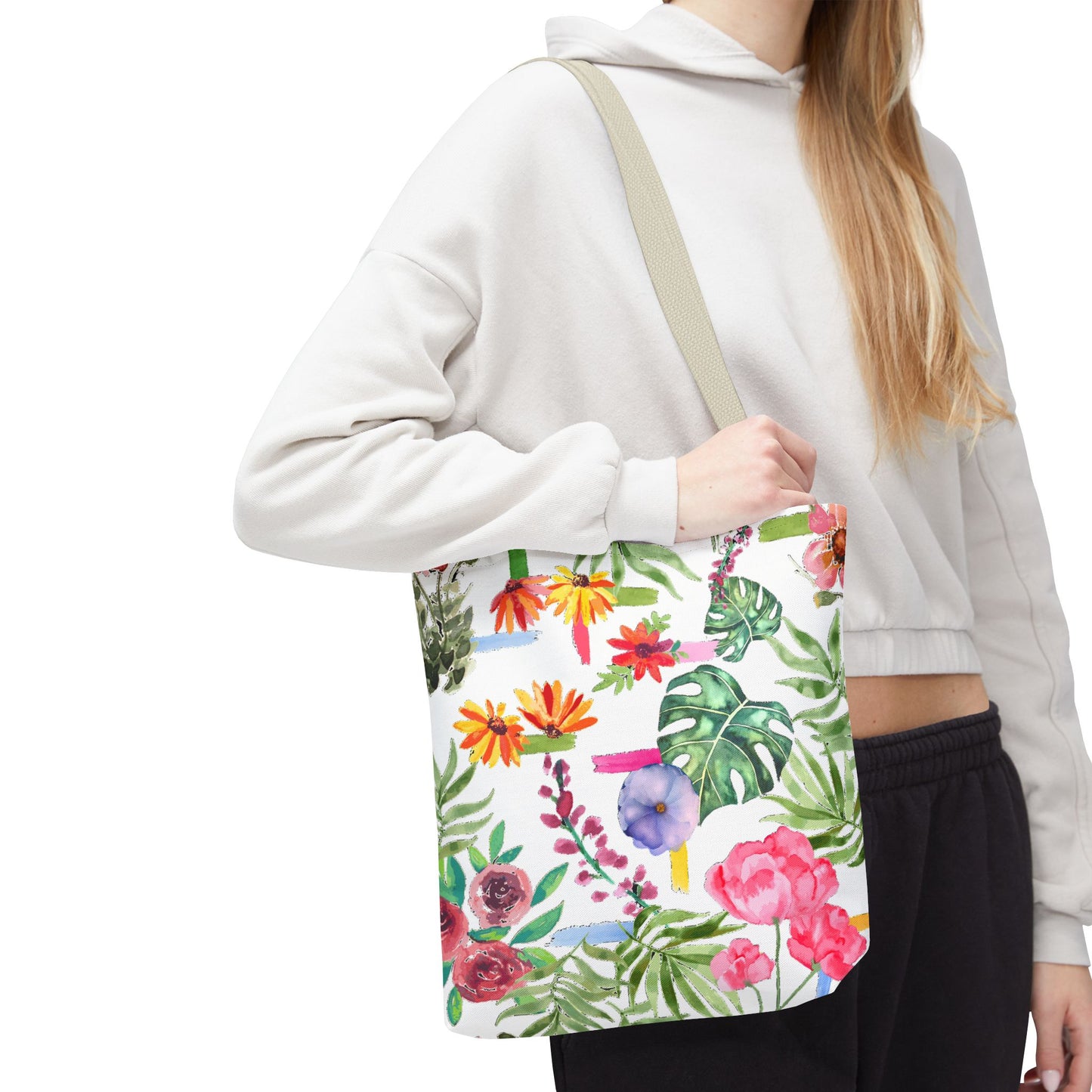 Floral Print Tote Bag