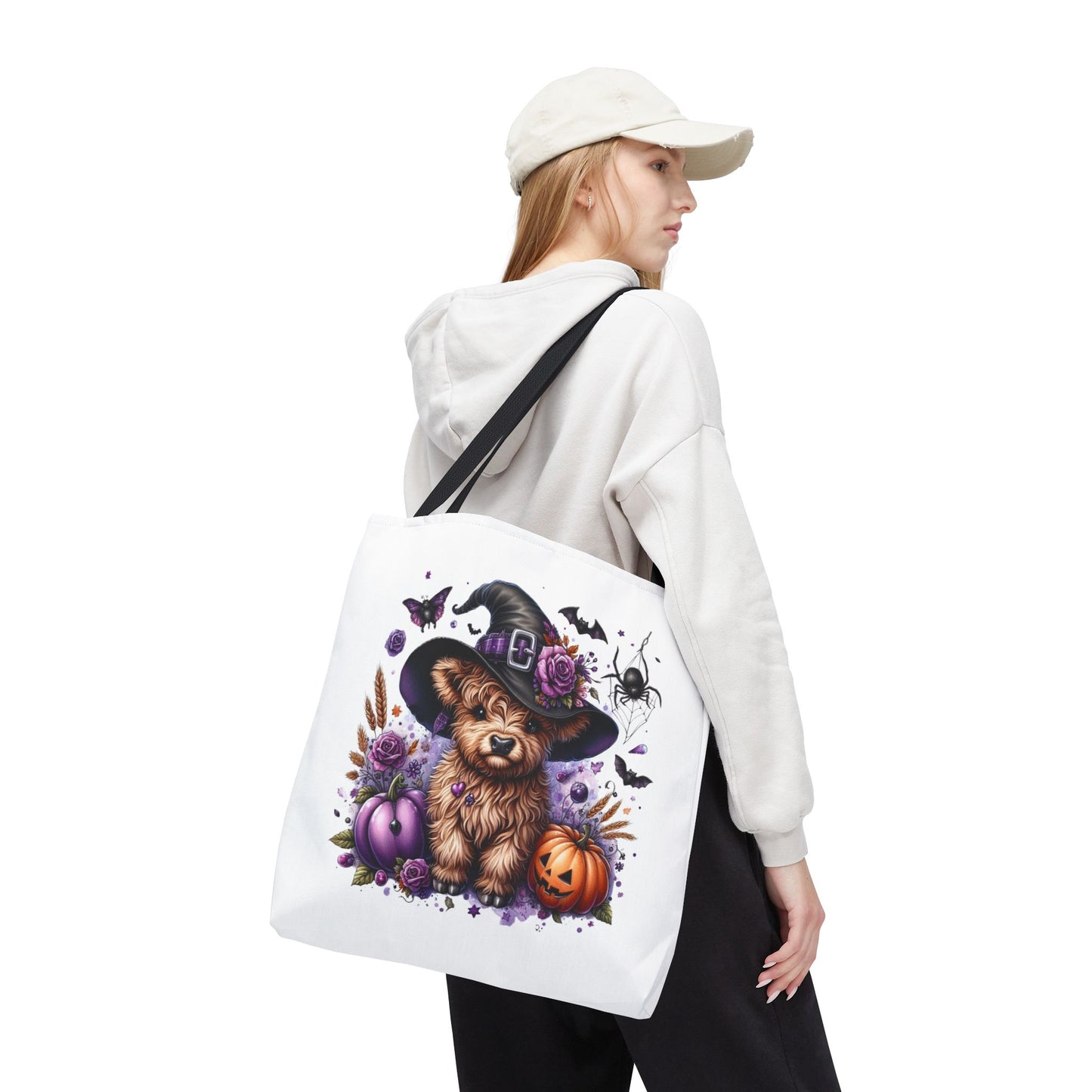 Halloween Cow Witch Tote Bag