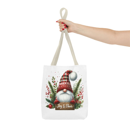 Christmas Gnome Tote Bag - Joy & Cheer Holiday Shopper