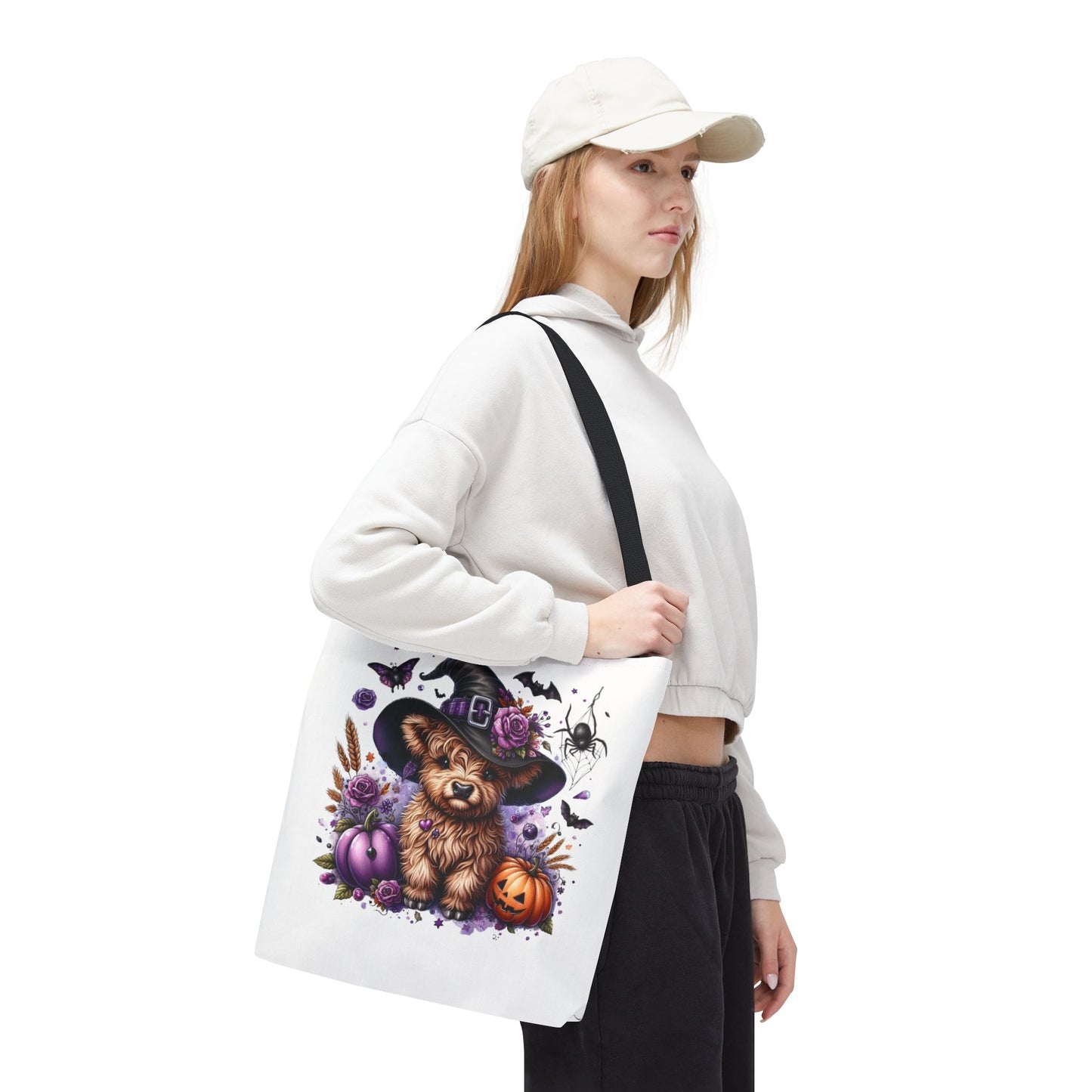 Halloween Cow Witch Tote Bag
