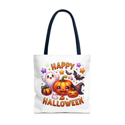 Cute Halloween Ghost Pumpkin Tote Bag