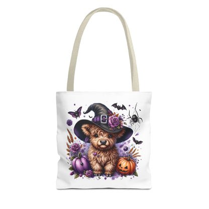 Halloween Cow Witch Tote Bag