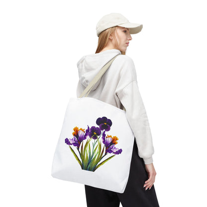 Floral Tote Bag, Reusable Grocery Tote