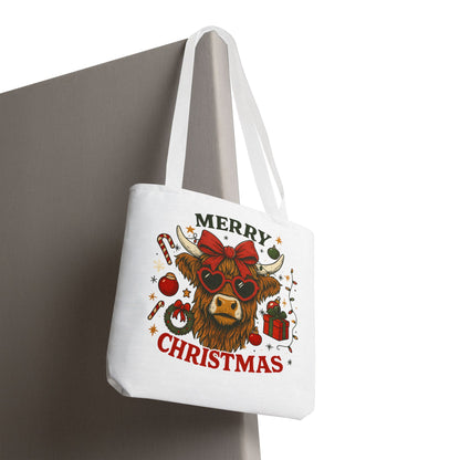 Christmas Cow Tote Bag