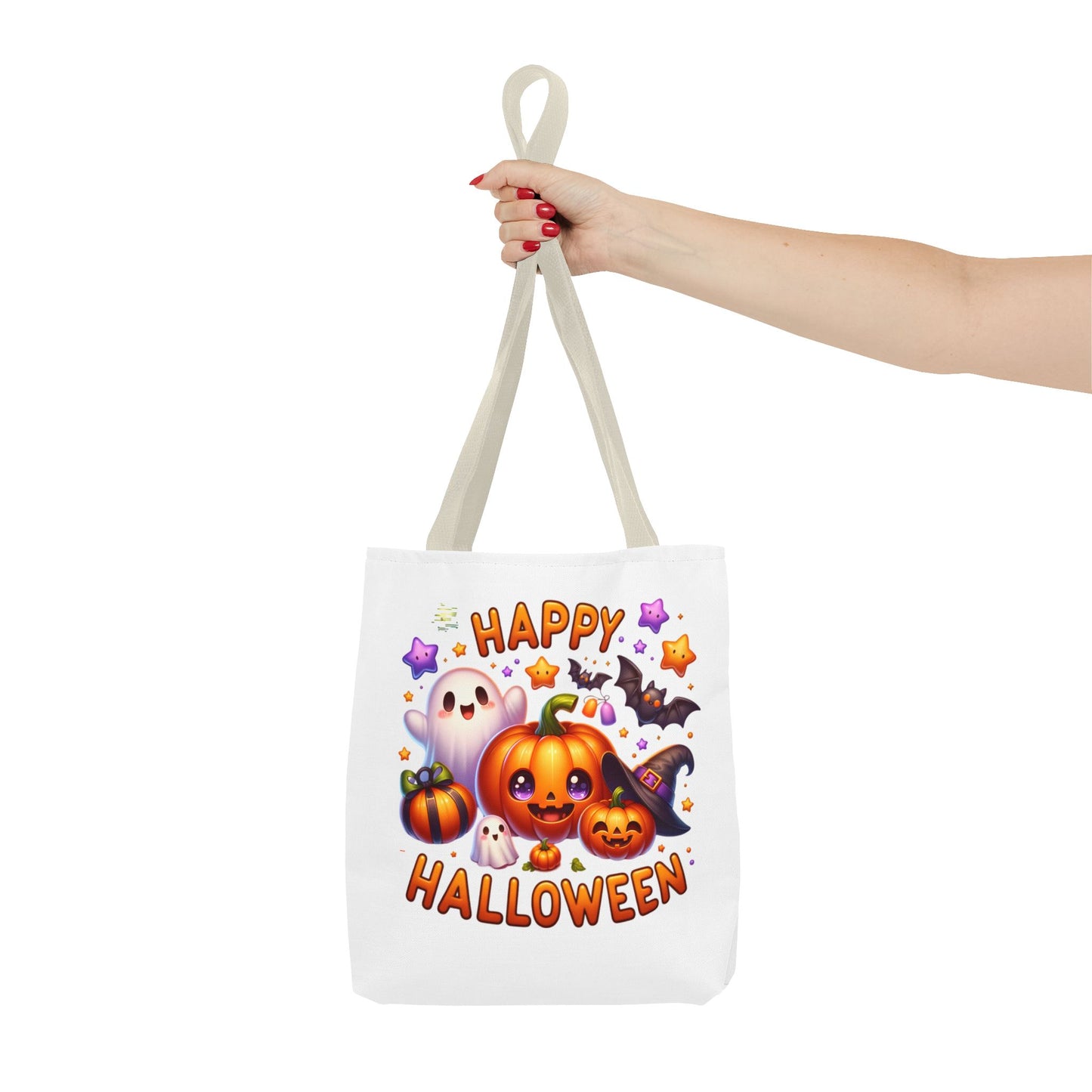 Cute Halloween Ghost Pumpkin Tote Bag