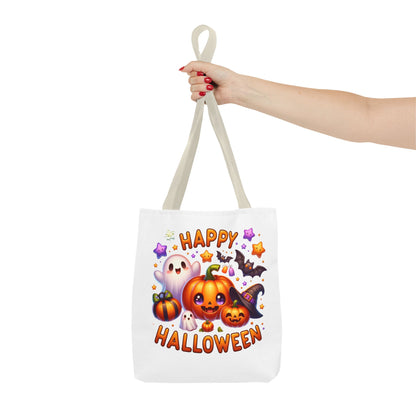 Cute Halloween Ghost Pumpkin Tote Bag