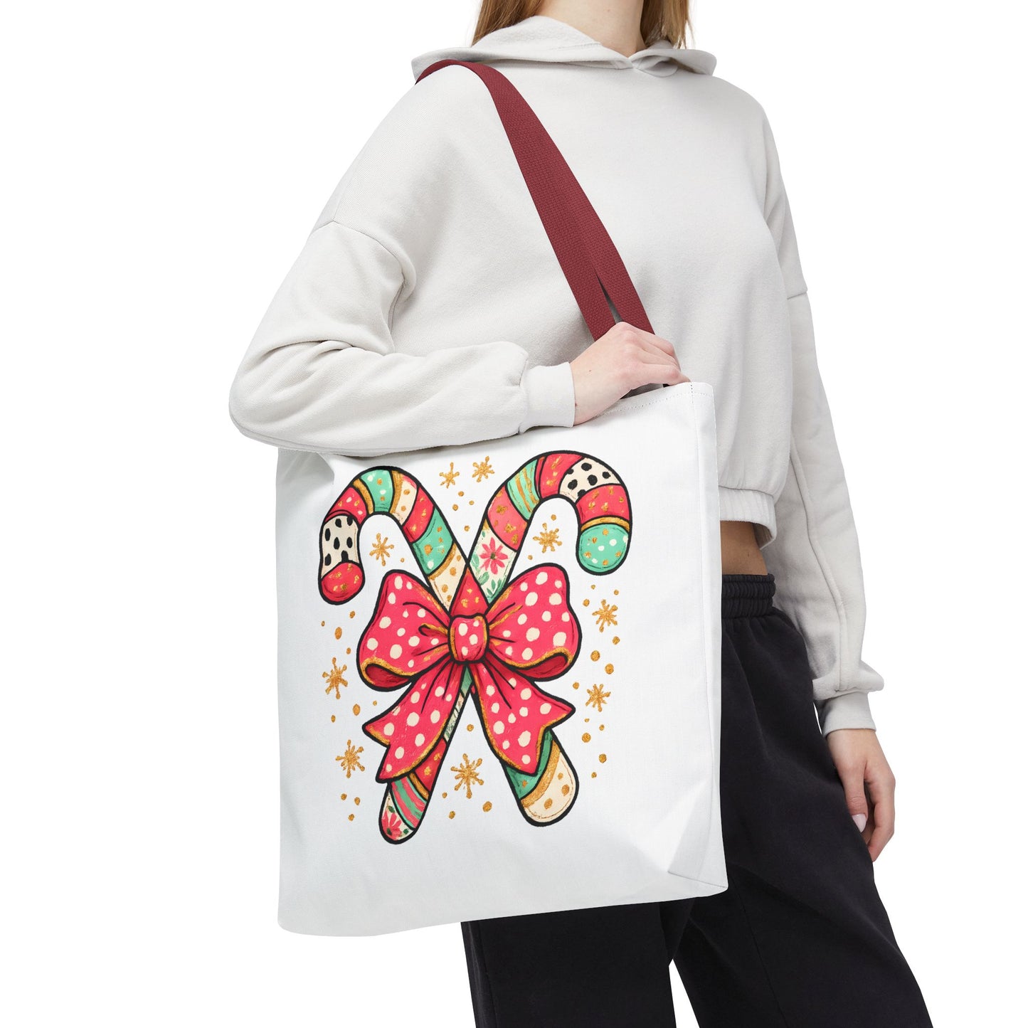 Candy Cane Holiday Tote Bag