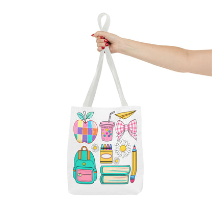 Colorful School Supplies Tote Bag, Perfect for Students & Teachers