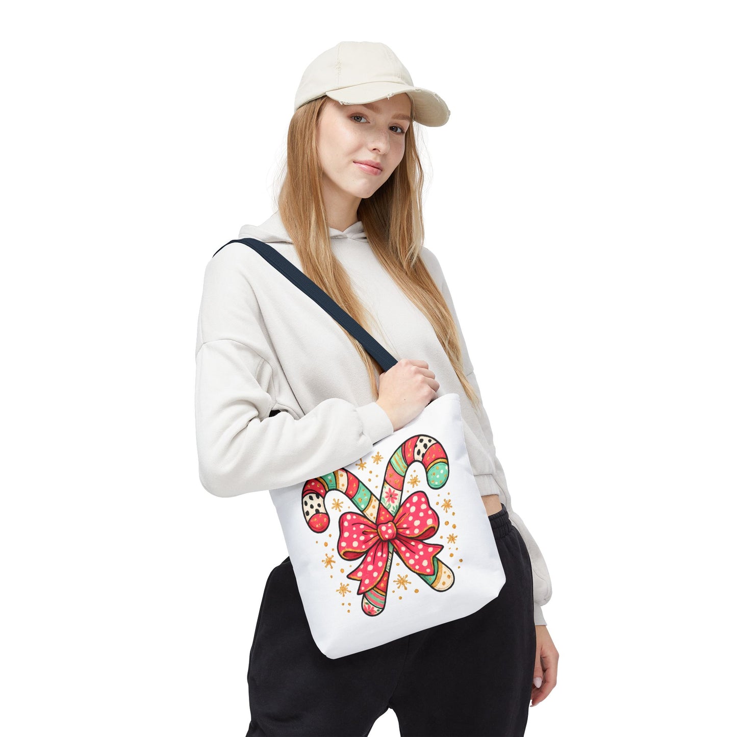 Candy Cane Holiday Tote Bag