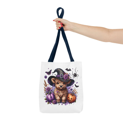 Halloween Cow Witch Tote Bag