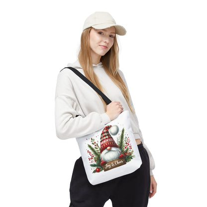 Christmas Gnome Tote Bag - Joy & Cheer Holiday Shopper