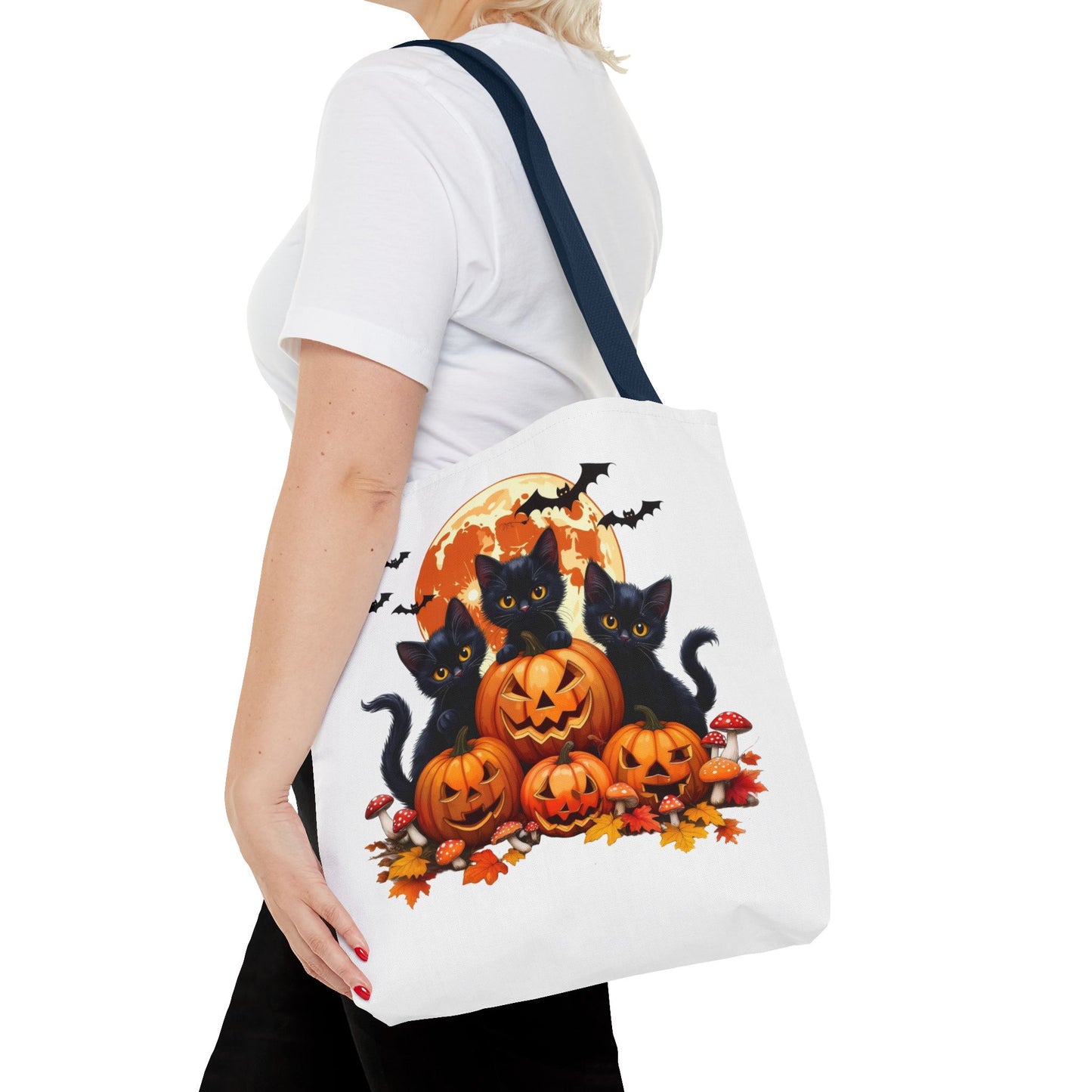 Halloween Cat Tote Bag, Trick or Treat Bag