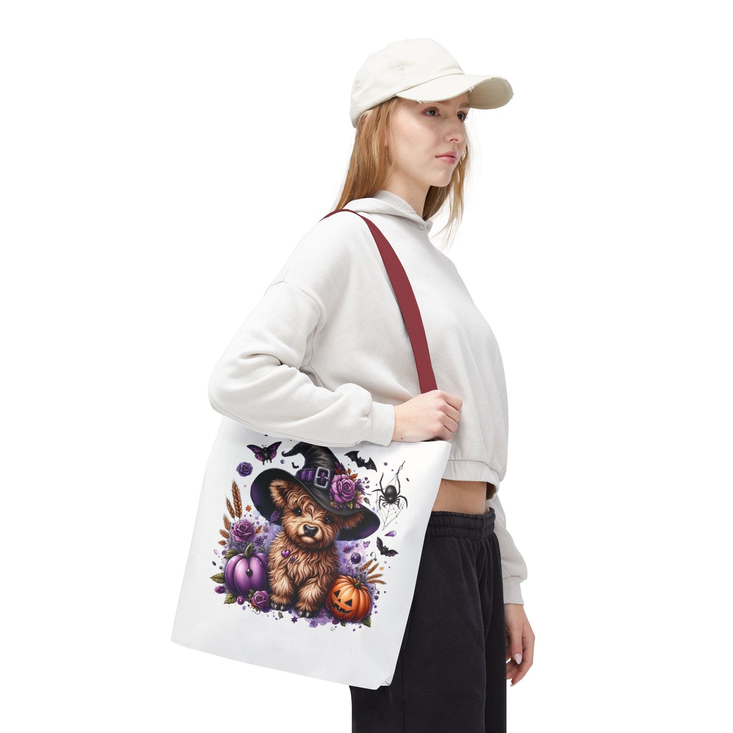 Halloween Cow Witch Tote Bag