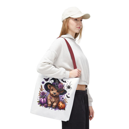 Halloween Cow Witch Tote Bag