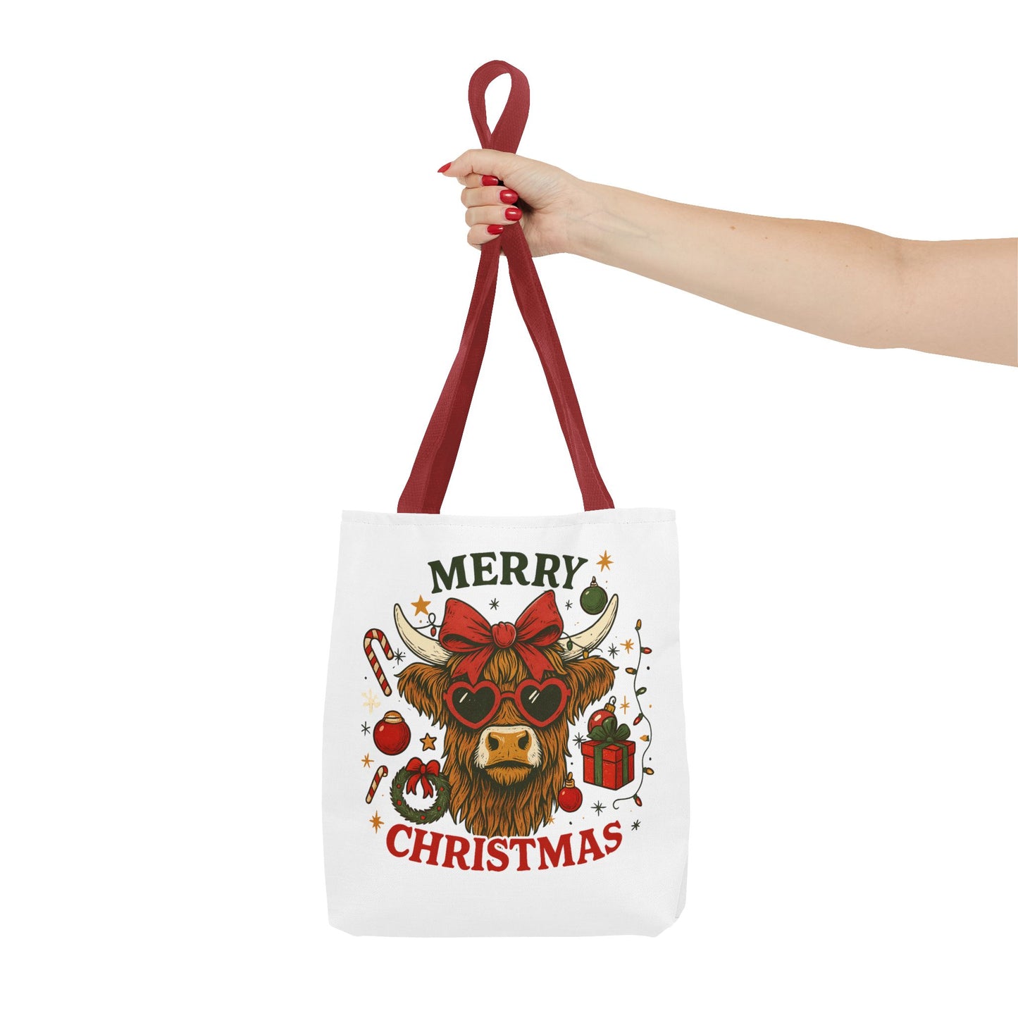 Christmas Cow Tote Bag